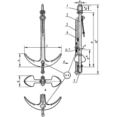 Якорь адмиралтейский 50 кг ГОСТ 760-74